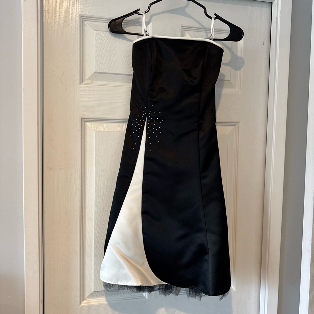Elegant Black and White Kids Dress